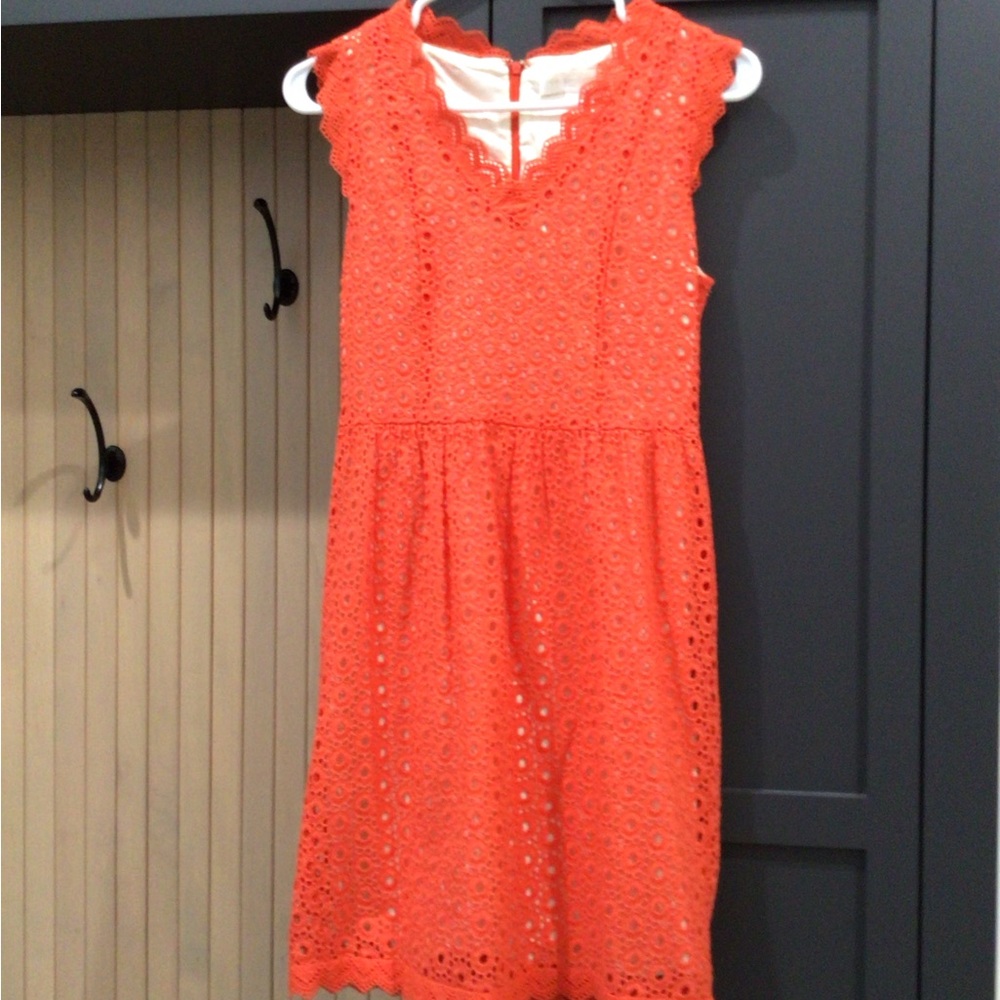 MM Couture Orange Sleeveless V-Neck Sundress